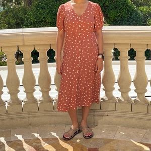 Wilfred button midi dress